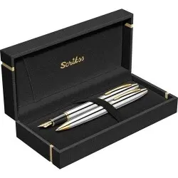 Scrikss 35 Dolma Kalem - Tükenmez Kalem Gold Krom