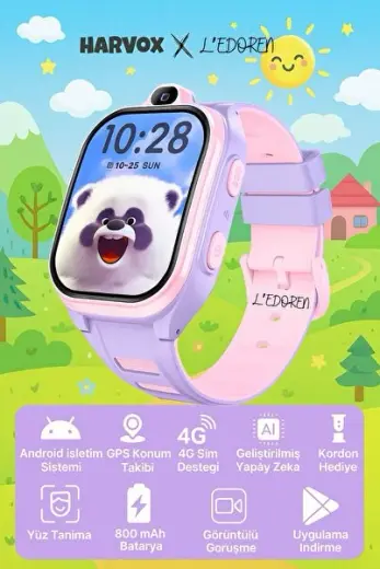 HX Kids 4G Pro + Plus Android Sim Kartlı Akıllı Çocuk Saati | GPS Konum, Kamera, Görüntülü Görüşme
