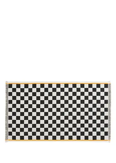 Vıseu Siyah Ekru Pamuklu Plaj Havlusu 90 x 150 cm