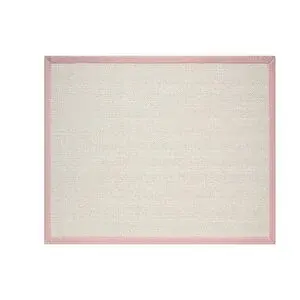 Vivense Bordürlü Hasir Dokulu Si̇sal Maki̇ne Halisi, Pembe, 100x450