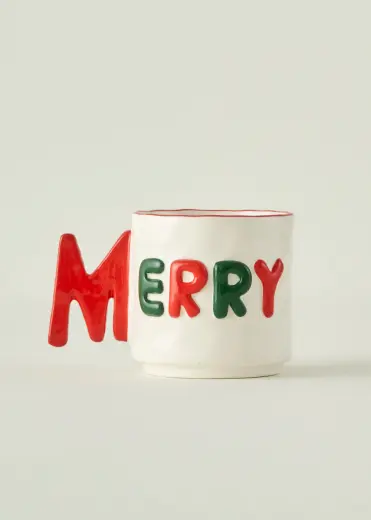 Merry Yılbaşı Stoneware Kupa (360 cc)