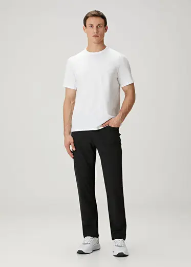 Classic Fit ABC Siyah Pantolon