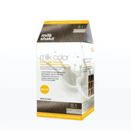 milk_shake Milk Color Eko Kalıcı Saç Boyası Seti 8.1 Açık Kumral Küllü