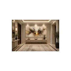 Mgi Design Soyut Bej Altın Kanvas Tablo – Modern Bej Gri Duvar Dekoru – Lüks Yatay Salon Ve Yemek Odası Kanvas Tablosu | Modern Duvar Dekoru | Salon, Yatak Odası Ve Ofis İçin | Sanatsal Ev Dekorasyonu 70x100 cm
