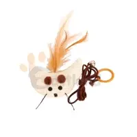 Eastland Tüylü Peluş Ay Parmak İpli Kedi Oyuncağı 8,5x4cm (Bej)