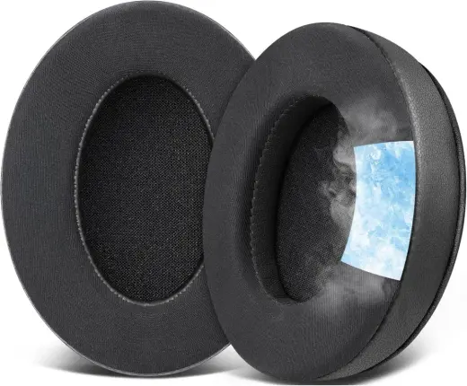 HyperX Cloud 3, Cloud 2, Cloud 1, Cloud Alpha, Flight, Stinger, Core Uyumlu Soğutucu Jel Kulaklık Pedi - İpeksi Serin Kumaş & Hafızalı Köpük (Memory Foam) Kulaklık Süngeri (Soğutucu Jel - Kumaş)