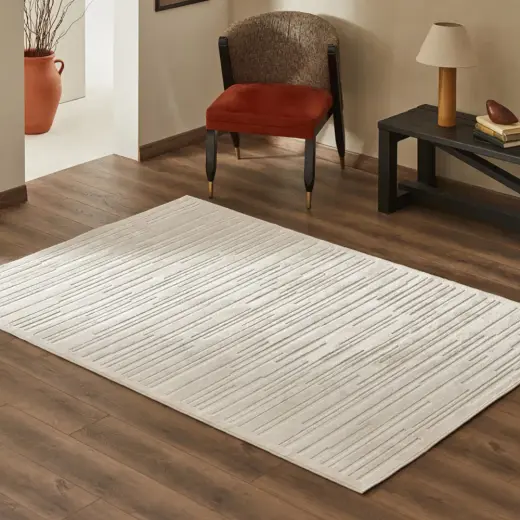 Kaşmir Halı 7/24 İskandinav Greta Beyaz 80x300 cm