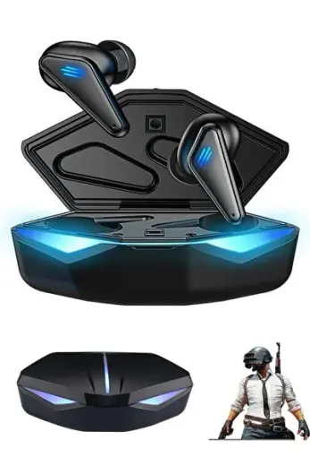 K-55 Kablosuz Oyuncu Kulaklığı Led Işıklı Kulakiçi Bluetooth Kulaklık