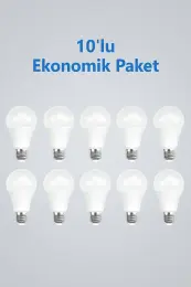 9w Led Ampul Beyaz Işık E27 Duy Uyumlu Tasarruflu 10'lu Ekonomik Paket Ev Ofis Tavan Aydınlatma 4