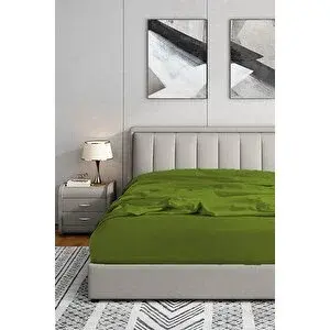 Soley | Jersey | %100 Pamuk Tek / Çift Kişilik Lastikli Çarşaf 1042 Yeşil