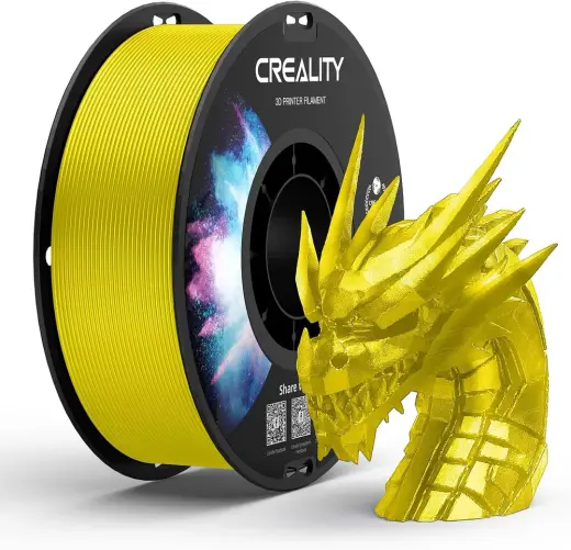 Creality PETG Filament 1,75 3D yazıcı filamenti: Mükemmel dayanıklılık, yüksek hassasiyet, ölçü hassasiyeti +/- 0,02 mm, 1 kg makara (2,2 lbs), çoğu FDM 3D yazıcı için uygun, PETG sarı