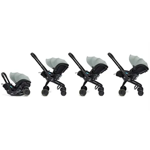 Doona X Bebek Arabasına Dönüşen Tekerlekli Gr 0 i-Size 3 Yatış Pozisyonlu Ana Kucağı Oto Koltuğu - Dusty Sage