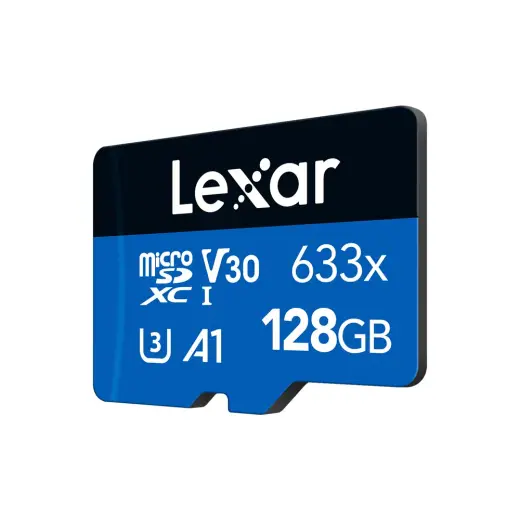 Lexar 633X Micro TF Kartı 128 GB Yüksek Performanslı U3 A1 V30 Hız Sertifikalı Su Geçirmez