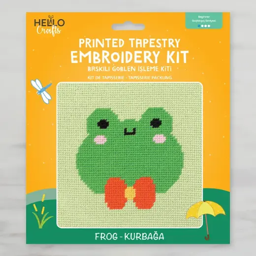 Hello Crafts Baskılı Goblen Kiti - Kurbağa - HC507