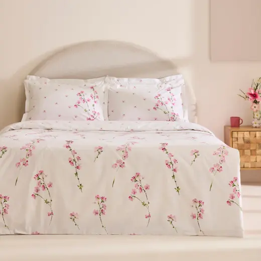 Karaca Home Natera %100 Pamuk Tek Kişilik Nevresim Takımı Pembe
