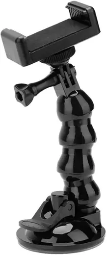 Ayex AX-231T Vantuzlu Araç İçi Esnek Kamera ve Telefon Tutucu – GoPro, Insta360, DJI Osmo Action, Akıllı Telefonlar ile Uyumlu