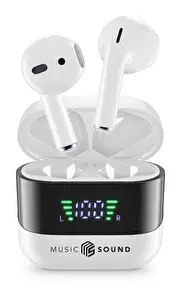 Cellularline Music Sound Spark Led Ekranlı TWS Beyaz Kulaklık