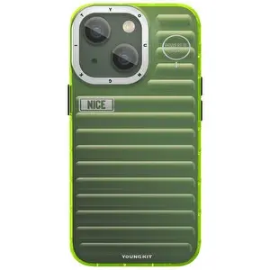 Youngkit Ss002 iPhone 13 Yeşil Sert Silikon Kılıf