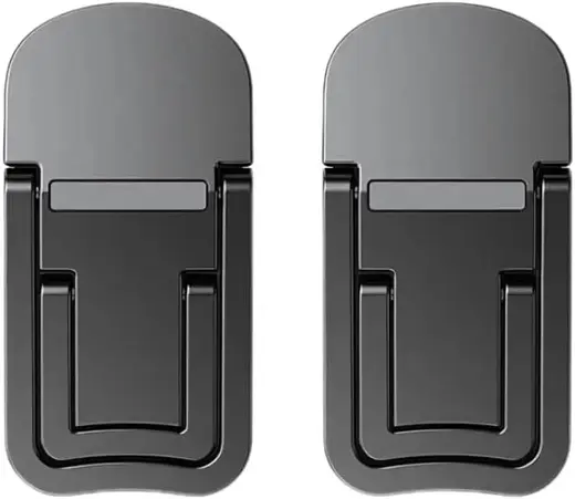 Polham Metal 2 adet 7MM 3M Yapışkanlı Katlanabilir Ultra Mini Laptop Standı,2 Açılı Laptop Yükseltici