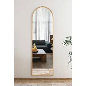 Nysamo 120 Cm Safir Meşe Kubbe Duvar Salon Antre Hol Koridor Mutfak Banyo Ofis Aynası