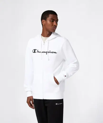 Champion Script Shop Full Zip Hoodie Sweatshirt