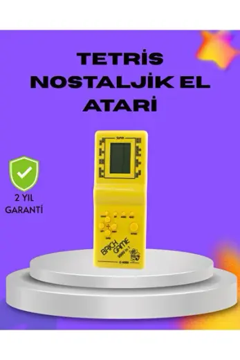 Klasik Tetris Oyunu El Konsolu – Taşınabilir Pil ile Çalışan Retro El Aterisi - Lisinya