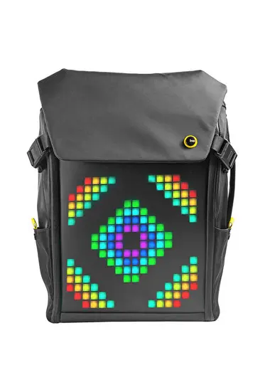 Pixoo Backpack Siyah Orta Boy Ledli Sırt Çantası