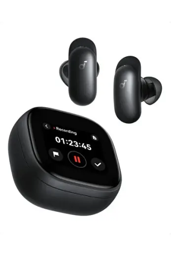 Soundcore Liberty 5 Pro Max, Adaptif ANC, Not Alma Özelliği, Yapay Zeka Desteği, Akıllı Ekran, Siyah - D1204