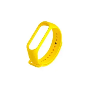 Qfit Mi Band 6/5 Uyumlu Silikon Spor Kordon Sarı