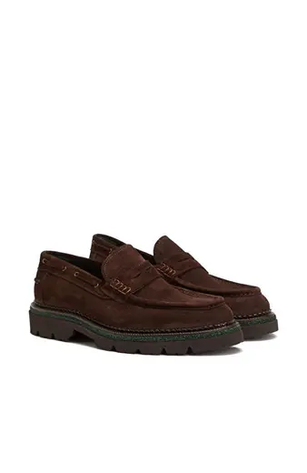 Kahverengi Erkek Süet Loafer