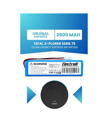Tefal X-plorer Serie 75 Uyumlu Batarya 2600mah