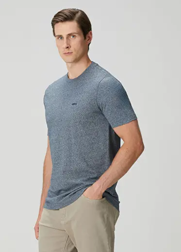 Gri Logo Detaylı T-shirt