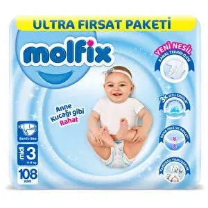 Ultra Fırsat Paketi Midi 3 Beden 108 Adet