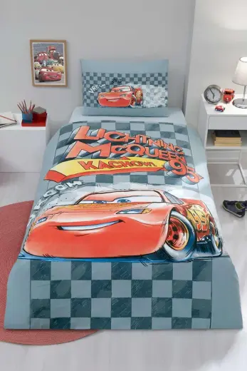 Özdilek Cars Mcqueen Speed Tek Kişilik Disney Lisanslı Lastikli Çocuk Nevresim Takımı