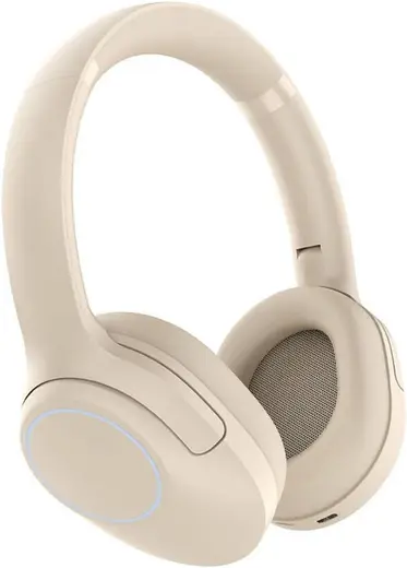 Lapas Kulak Üstü Bluetooth Kulaklık Lapas LP-HD003 RGB LED Işıklı Bluetooth v5.4 Krem