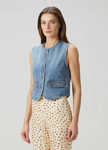 Lilio Mavi Denim Bluz