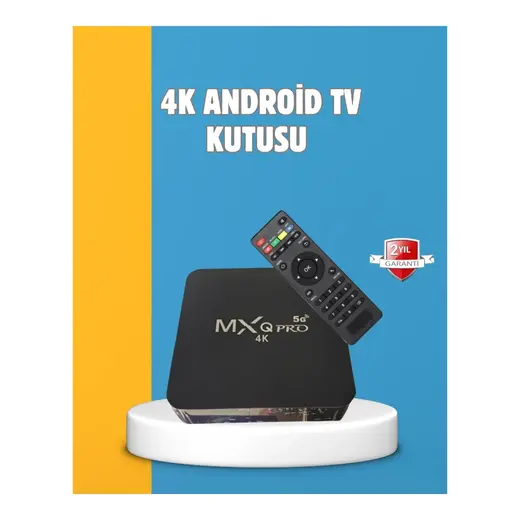 Android Tv Box 4K – 2 gb Ram 16 GB Rom, Kablosuz Wi-Fi Medya Oynatıcı