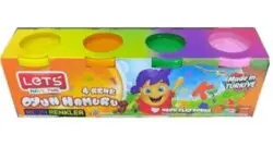 Lets 4 Renk Neon Oyun Hamuru 460 Gr - L8440N