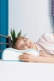 Viscofoam Çift Taraflı Yüksek Boyun Destekli Ortopedik Yastık Visco Yastık - 55x35x12-11cm 3
