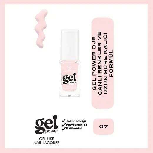 Golden Rose Power Gel Like Nail Oje No: 07