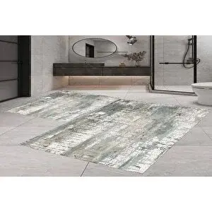 Vivense Di̇ji̇tal Baski, Kaymaz Taban İki̇li̇ Banyo Paspasi 100x60 + 60x50 Cm Rvg5-fnl448