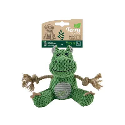 M-Pets Terra Eco Toto Yavru Köpek Oyuncağı 17x11,5x15,5cm (Yeşil)
