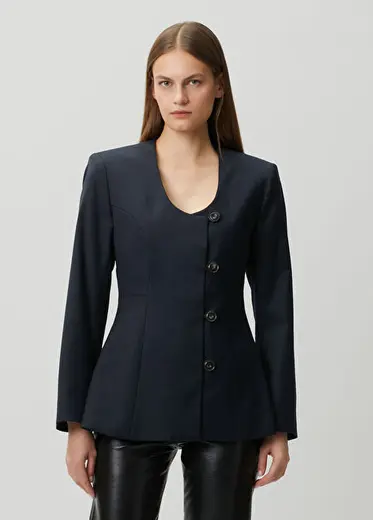 Lacivert Blazer