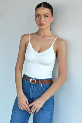 Kadın V Yaka İp Askılı Büstiyer