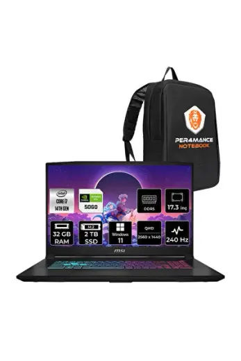 Katana 17 HX i7-14650HX 32 GB 2 TB SSD RTX5060/8 GB 17.3'' 2K QHD 240Hz W11H Gaming Laptop B14WFK