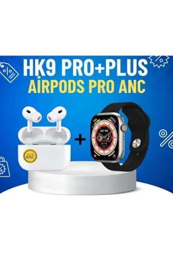 İkili Set HK9 Pro+Plus 45mm Amoled Ekran 3 Kordon+AirPods Pro ANC