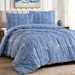 Stilera Geola Nevresim Seti Mavi 200x220 Çift Kişilik
