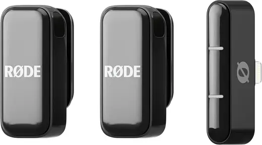 RØDE Wireless Micro - Akıllı Telefon ve Bilgisayar Uyumlu Kompakt Kablosuz Mikrofon seti, Şarj Kutulu, İki verici, Bir alıcı, Lighting, Siyah