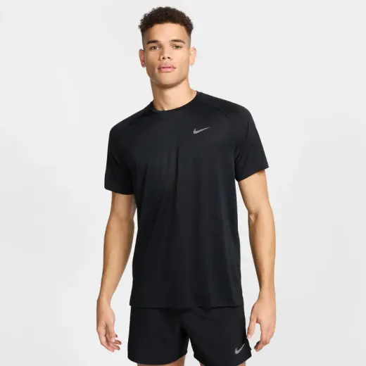 Nike Stride Erkek Siyah Koşu T-Shirt