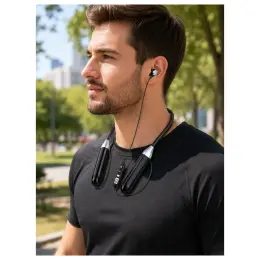 Grandor Kablosuz Bluetooth Boyun Kulaklığı Mikrofonlu Müzik Dinleme Çağrı Cevaplama Ses Kontrollü Ku 4